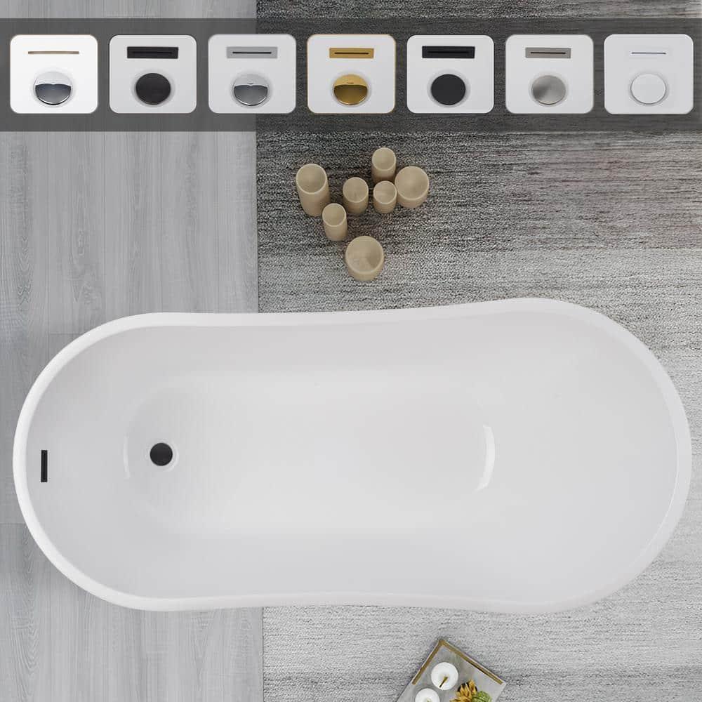 Amara Acrylic Freestanding Soaking Bathtub