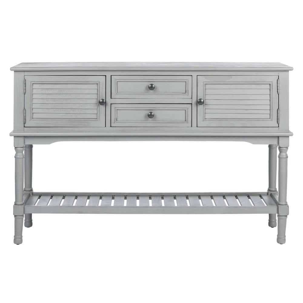 Tate 2 Drawer 2 Door Console Table - Distressed Grey - Safavieh