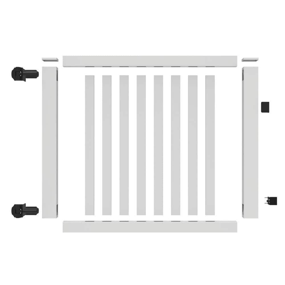 Barrette Outdoor Living White Vinyl Gate