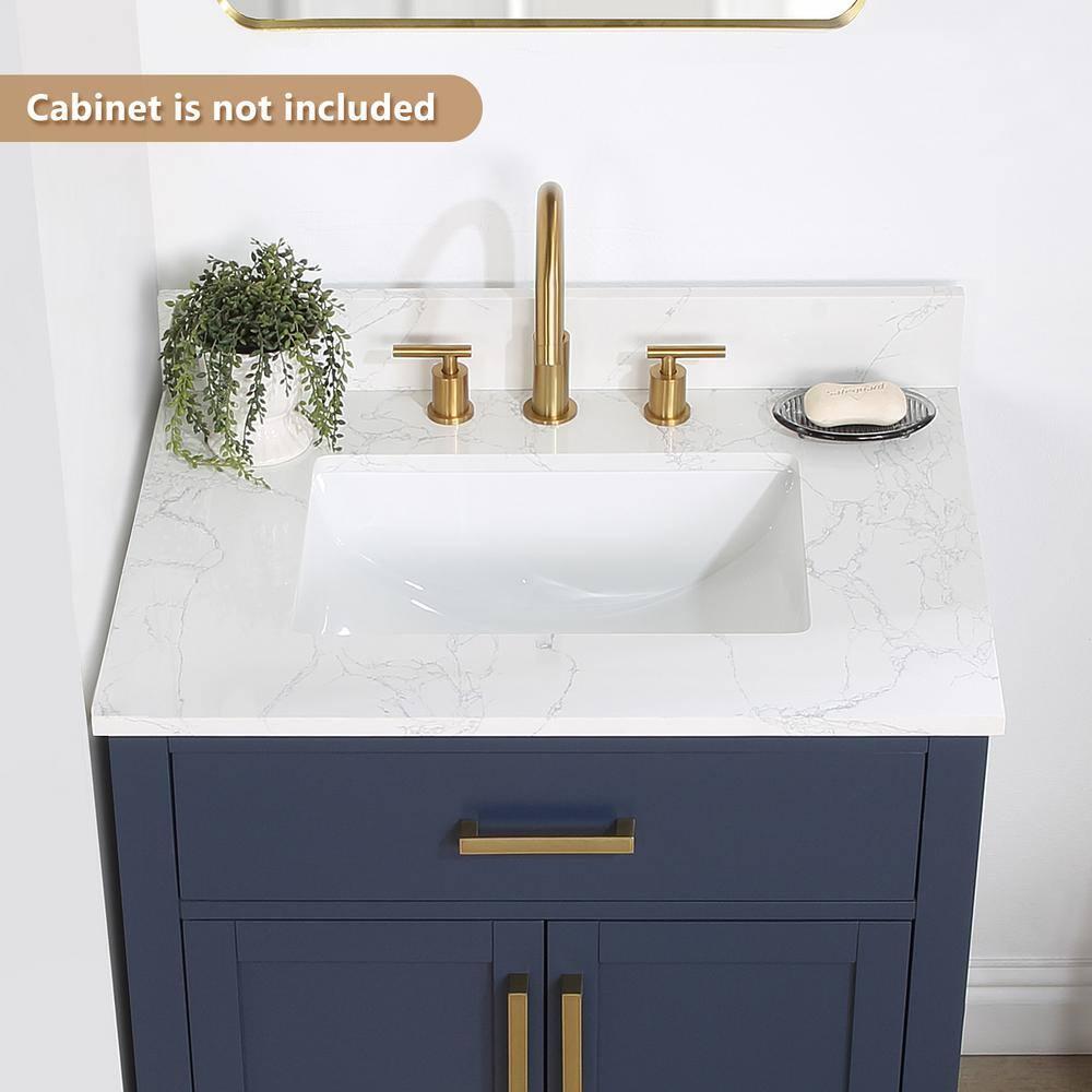 Altair Ceres 31" Engineered Stone Single Bathroom Vanity Top with Sink
