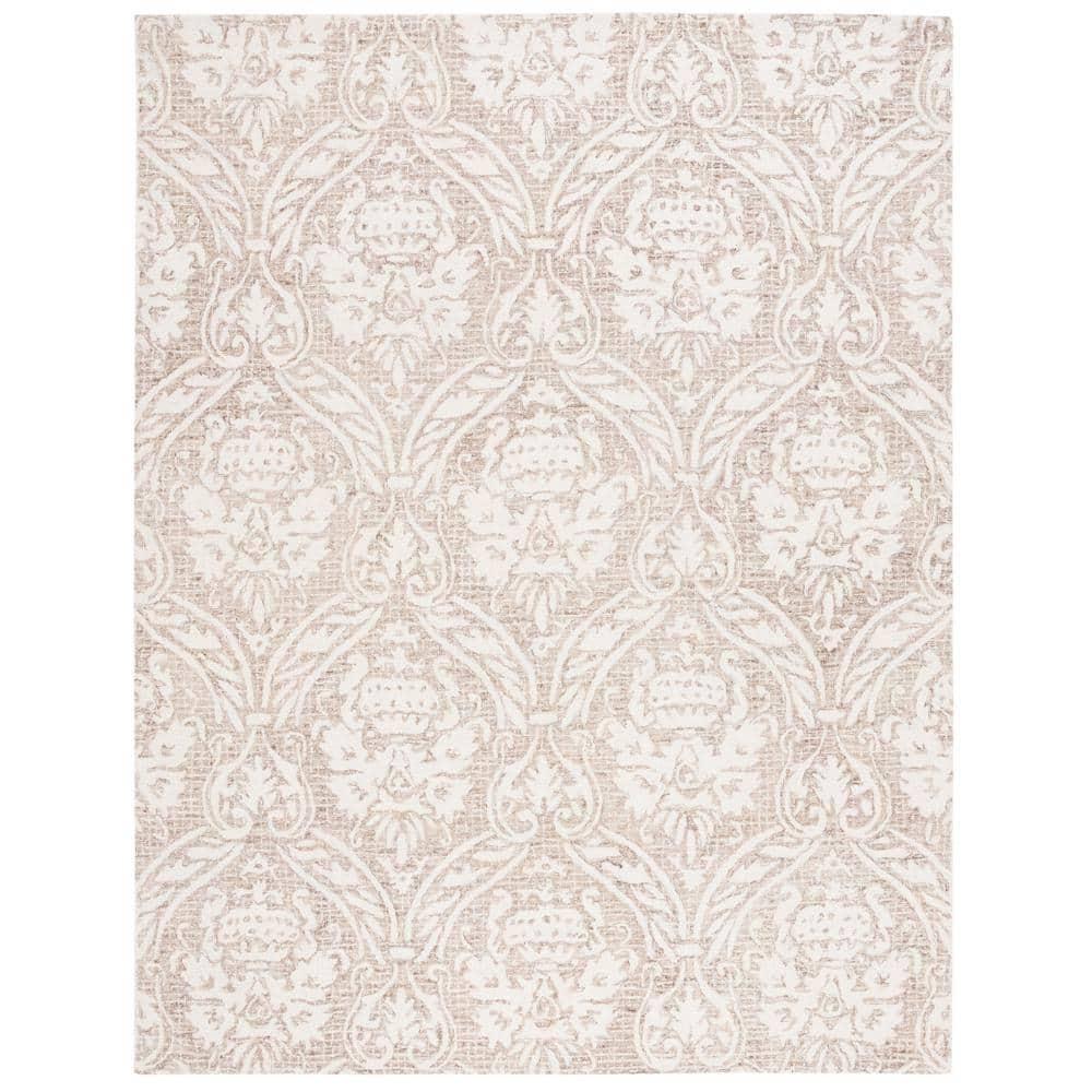 Abstract ABT204 Handmade Indoor Area Rug - Ivory/Beige - 8'x10' - Safavieh