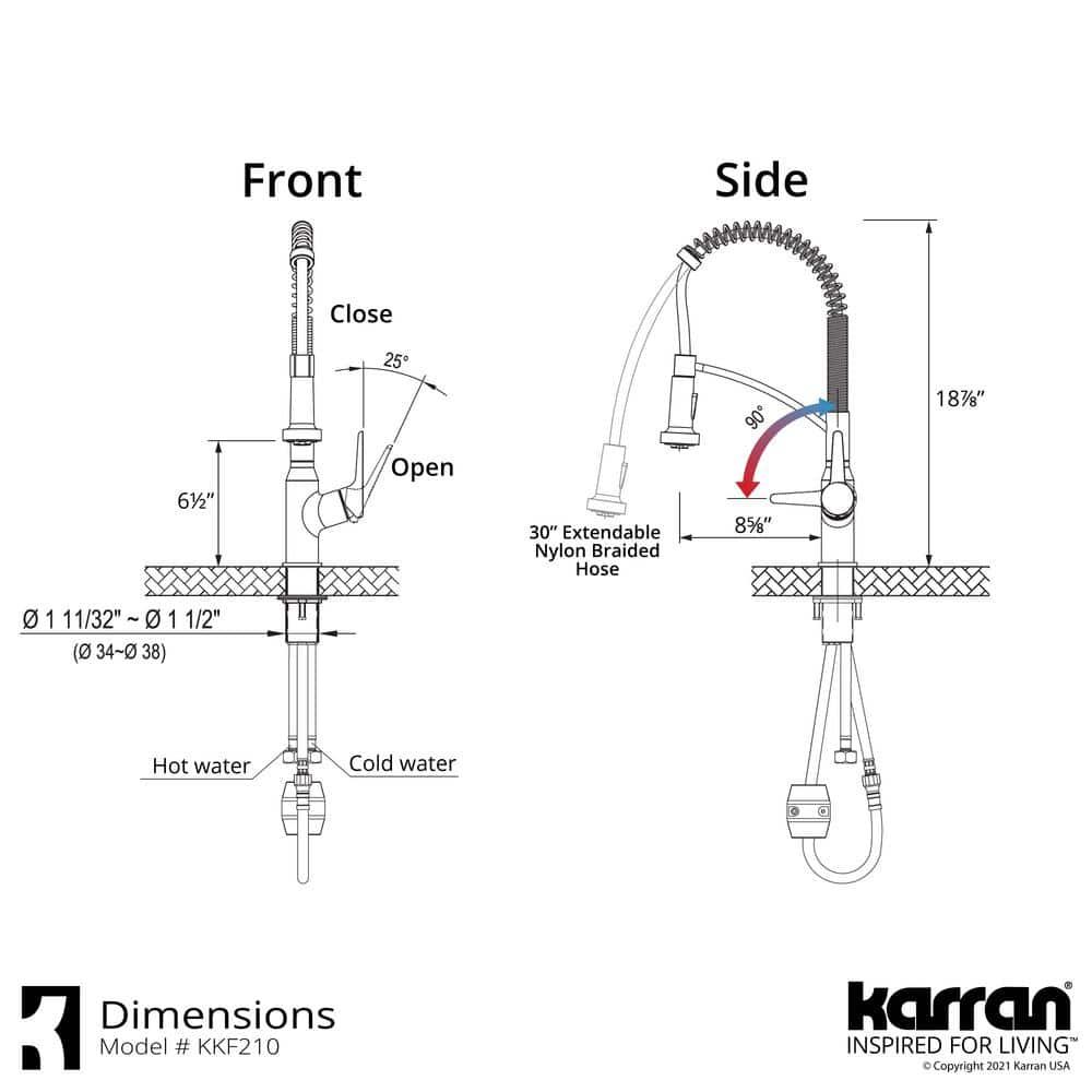 Karran Scottsdale Single-Handle Pull-Down Sprayer Kitchen Faucet
