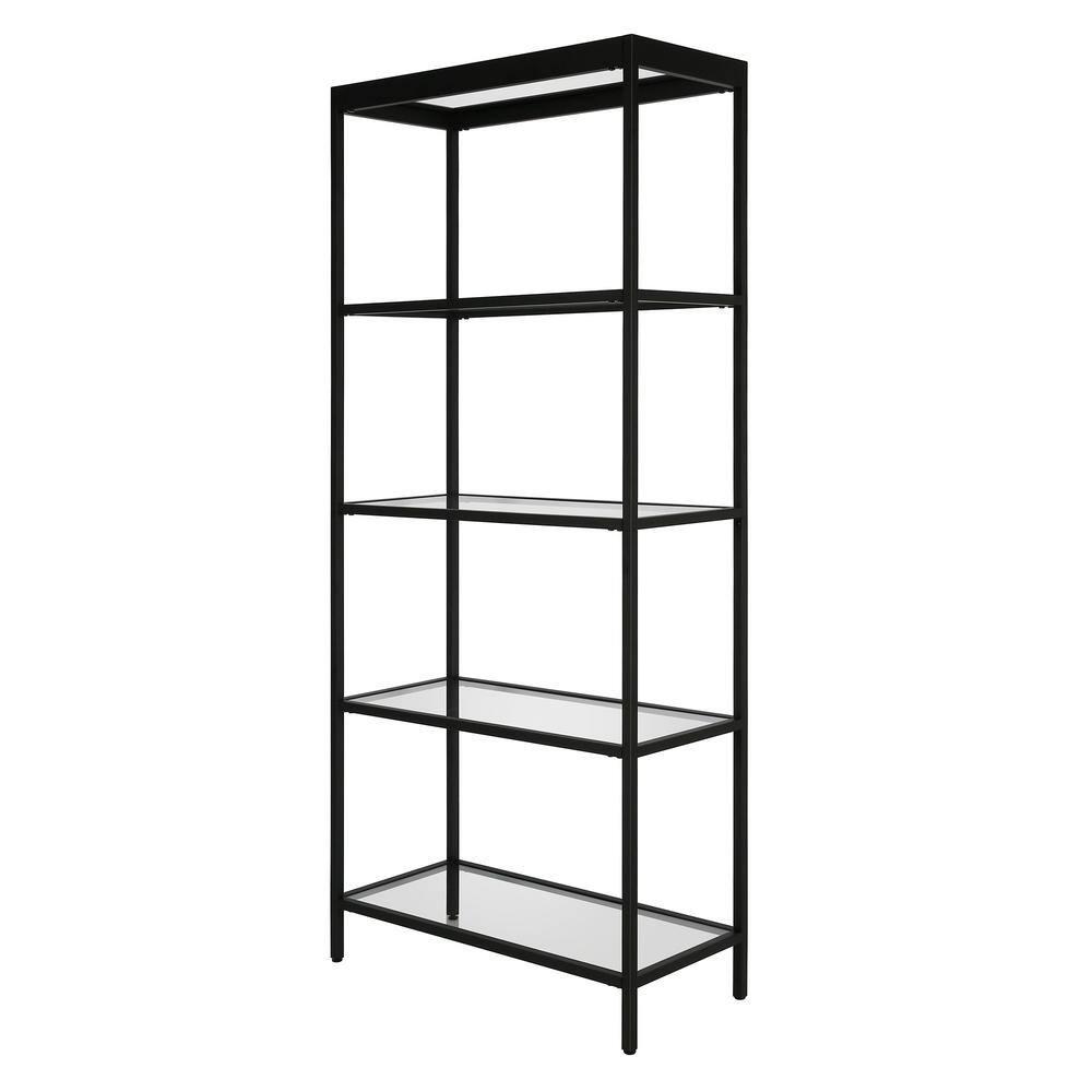 Evelyn&Zoe Alexis 30" Wide Rectangular Bookcase, Blackened Bronze