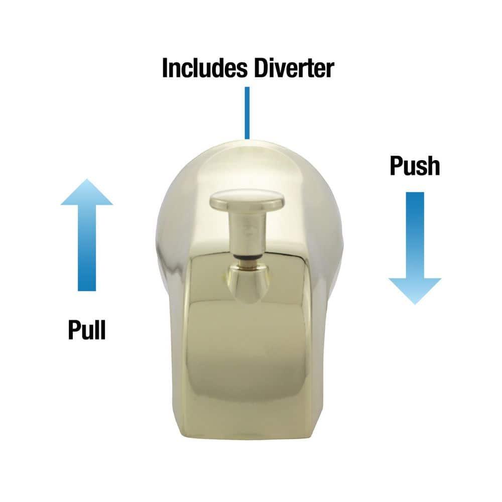Danco 70-89265 Universal Tub Spout with Diverter, Polished Brass