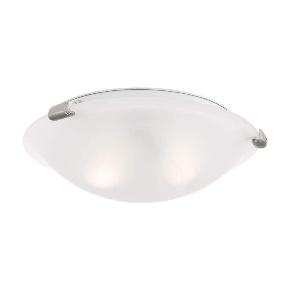 Livex Lighting Oasis 2 - Light Flush Mount in  Brushed Nickel