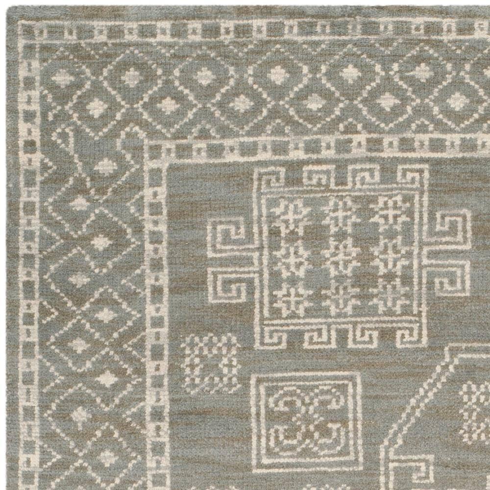 Kenya KNY635 Hand Knotted Area Rug - Grey - 7'x7' - Safavieh.