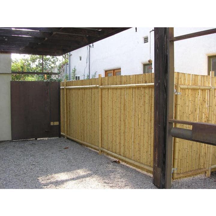 Backyard X-Scapes Natural Bamboo Fencing Garden Screen Rolled Fence Panel 1 in D x 3 ft H x 8 ft L