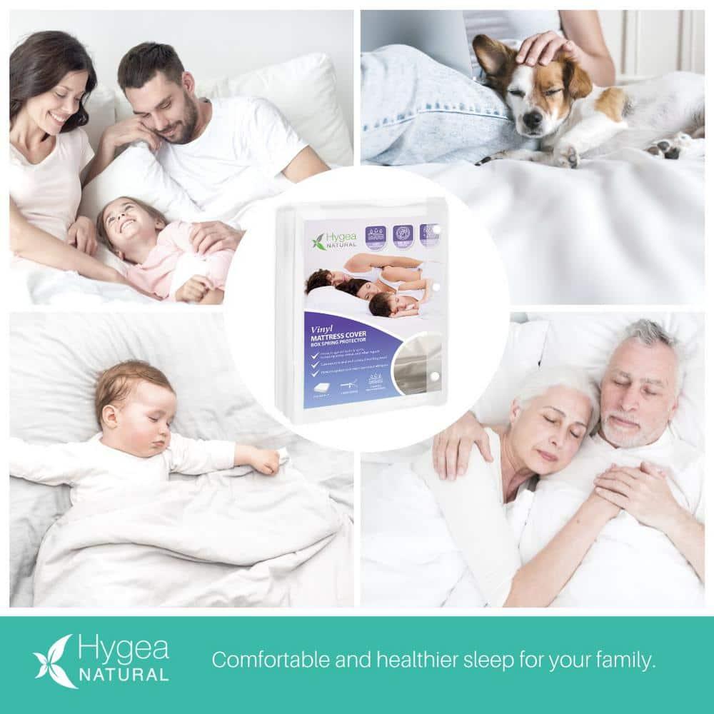 Natural Tear-Free Heavy Duty Vinyl Mattress Cover (Crib) - Waterproof, Anti-Bed Bug and Allergen-proof, Zippered Encasement - 28" x 52" x 6" Deep - Durable Protection for Hospitals & Homes