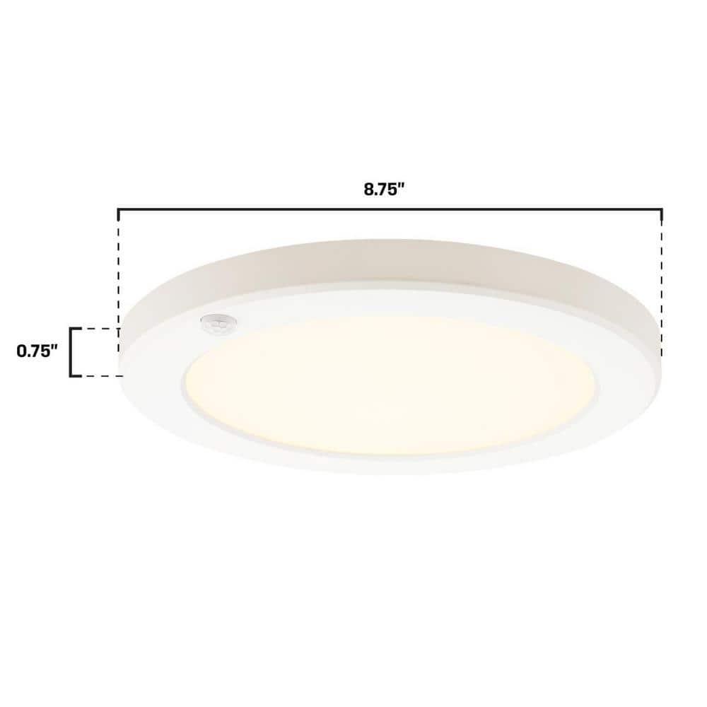 Westinghouse  Lighting 9 Inch 18 Watt LED Indoor Flush Mount Fixture with Motion Sensor and Color Temperature Selectable,White