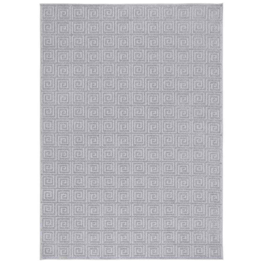 Pattern and Solid PNS412 Power Loomed Area Rug - Grey - 9'x13' - Safavieh.