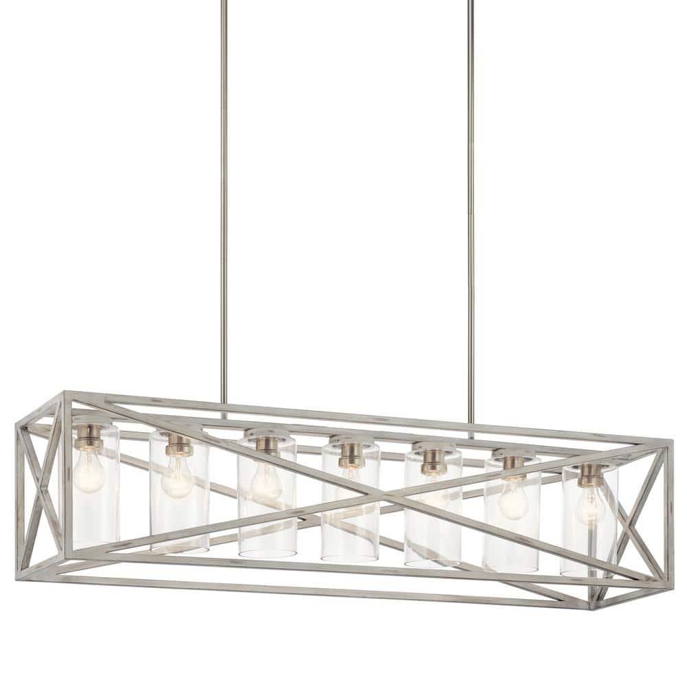 Kichler Lighting Moorgate 7 - Light Chandelier in  Distressed Antique White