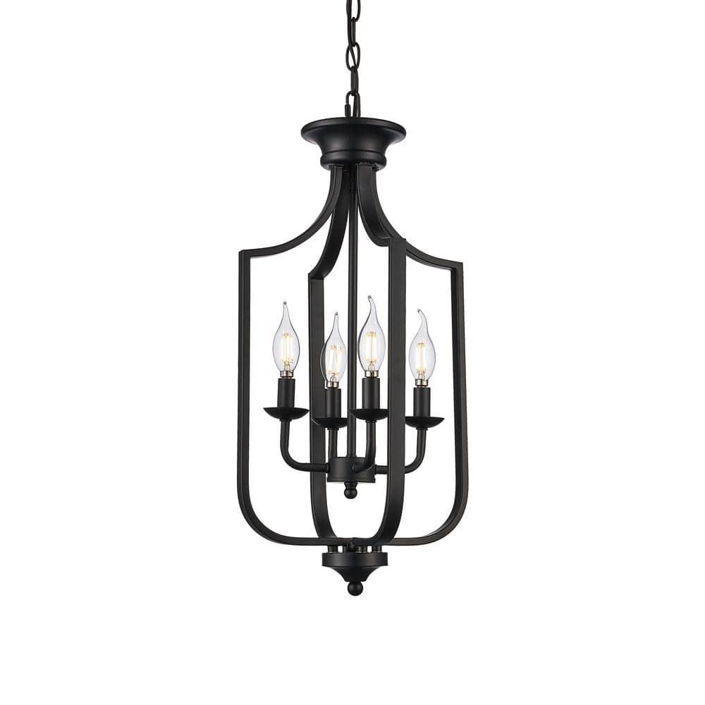 Trans Globe Lighting 11214 Hillcrest 4 Light 12" Wide Pendant - Black