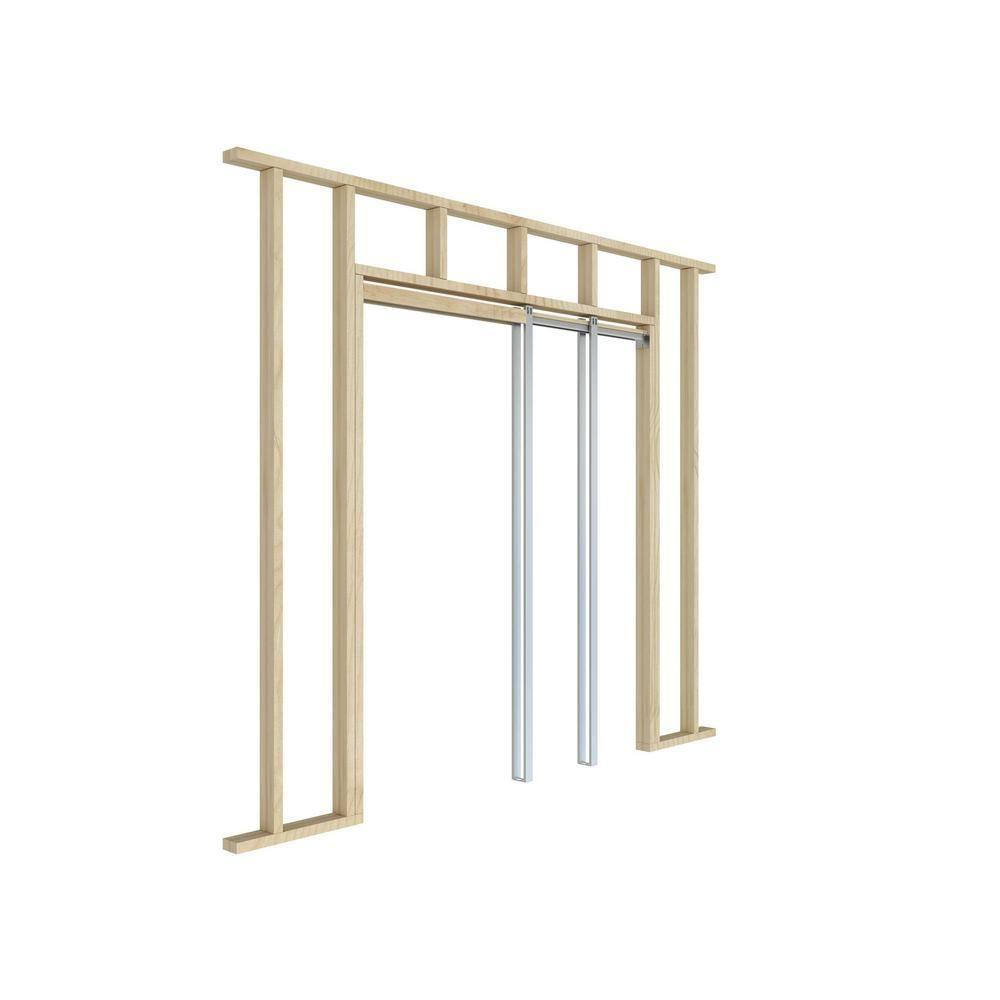 Calhome 80'' Hollow Paneled Painted Sliding Closet Doors