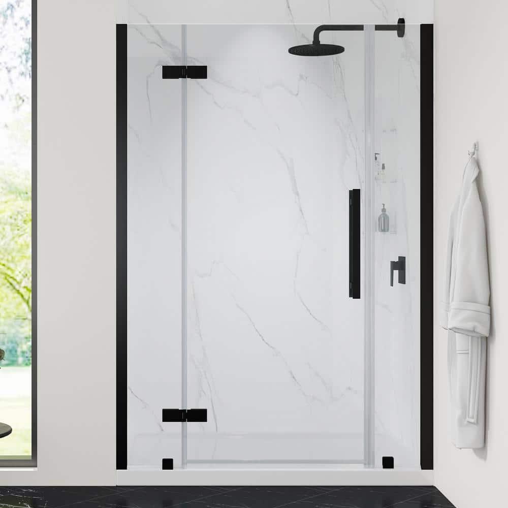 Ove Decors Endless Tampa 47" W x 72" H Alcove Frameless Shower Kit, Door, 2 Panel, Base, Shelves TA1330421