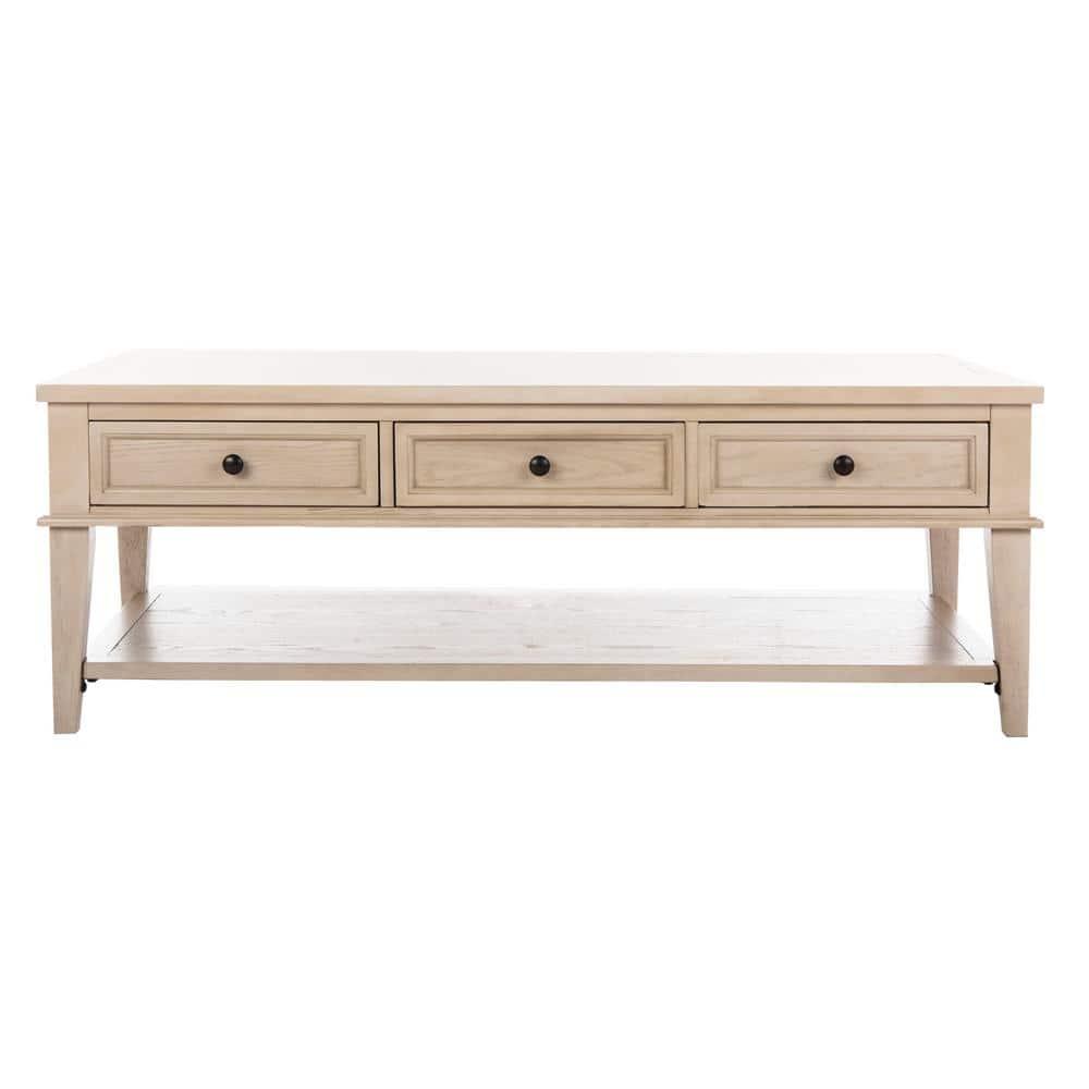 Manelin Coffee Table - White Washed - Safavieh