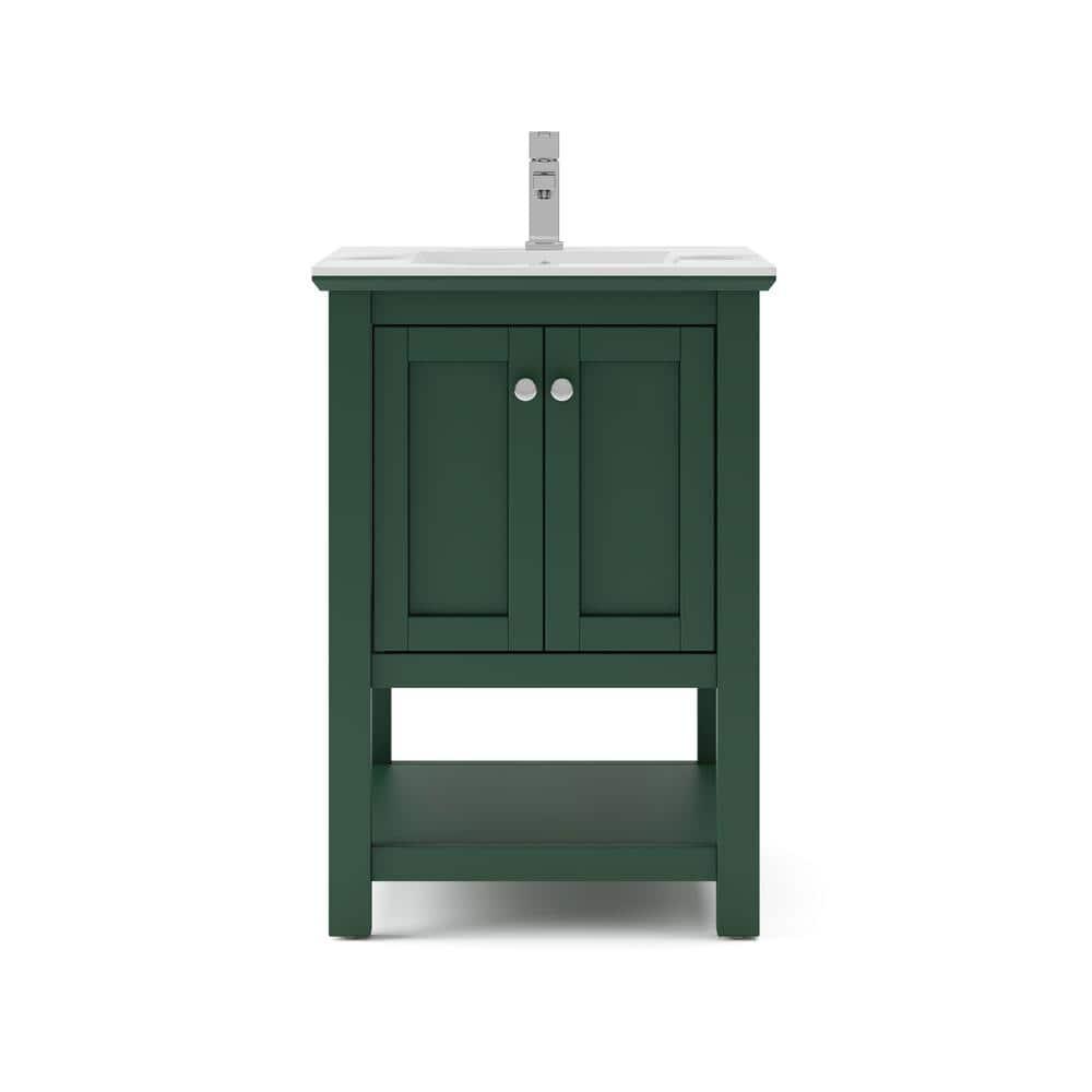 Manchester 24" Freestanding Single Sink Bathroom Vanity with Integrated Sink (Faucet Not Included)