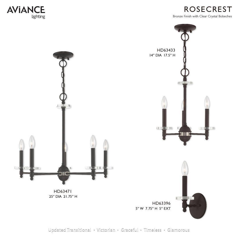Livex Lighting Bennington 3 - Light Chandelier in  Bronze