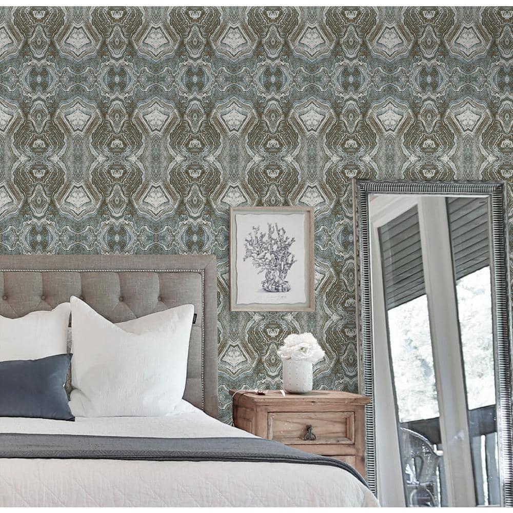 Mineral Springs Patina Abstract Vinyl Peel and Stick Wallpaper Roll ( Covers 30.75 sq. ft. )