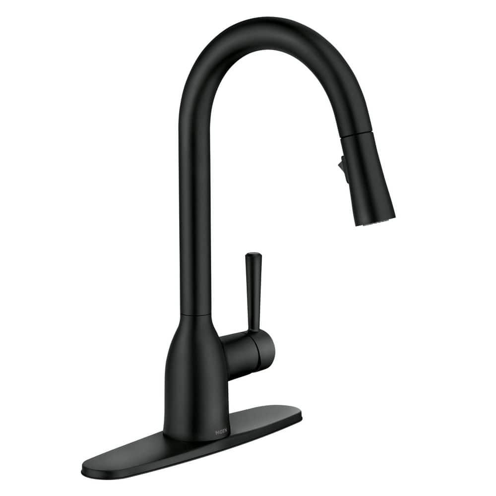 Matte Black Stainless Steel Pull-Out Spray Kitchen Faucet