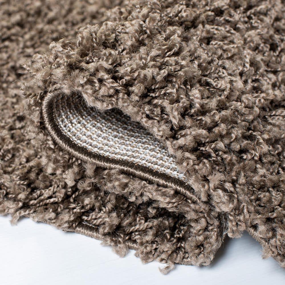 SAFAVIEH Lavena Solid Plush Shag Area Rug, Taupe, 3' x 5'