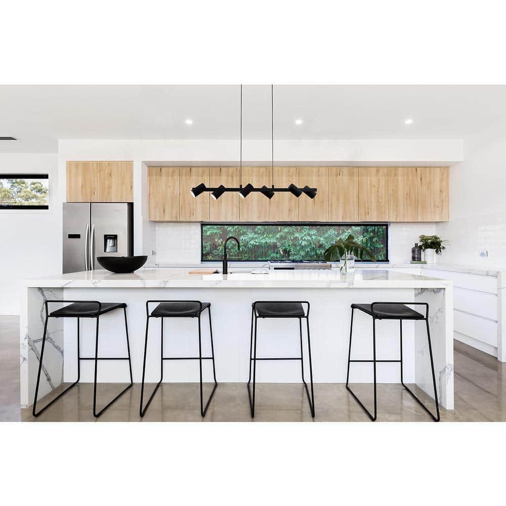 Gatuela Contemporary Black LED Island Pendant Light