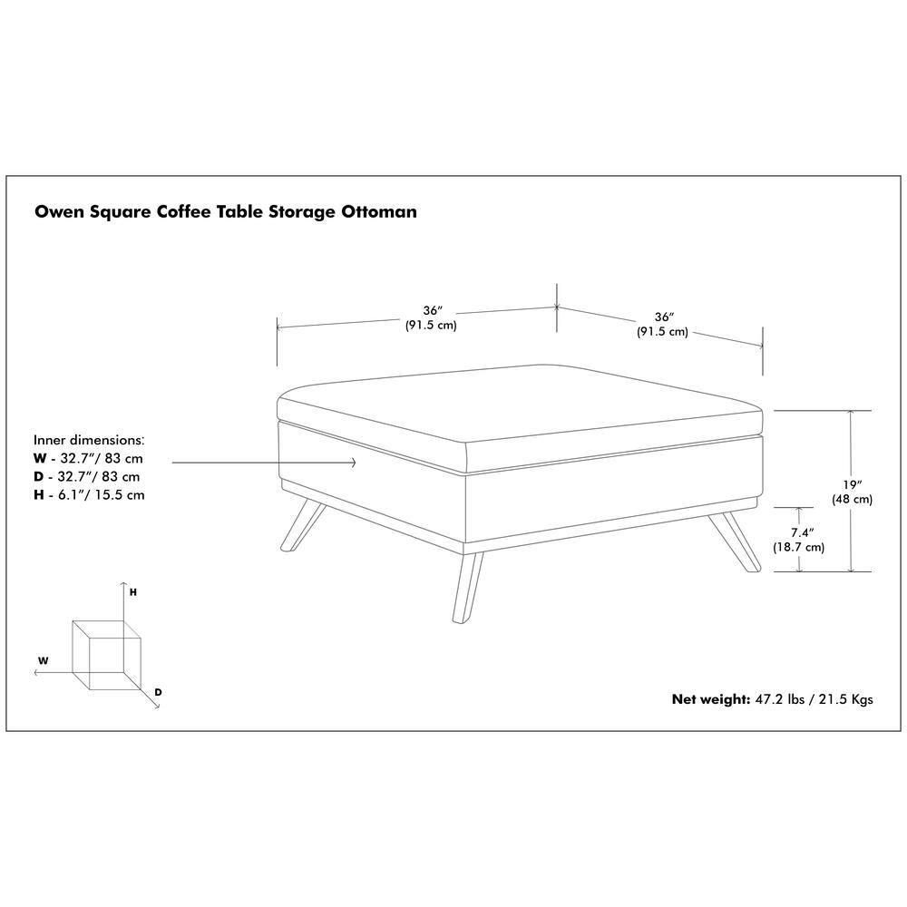 Owen Faux Leather Ottoman