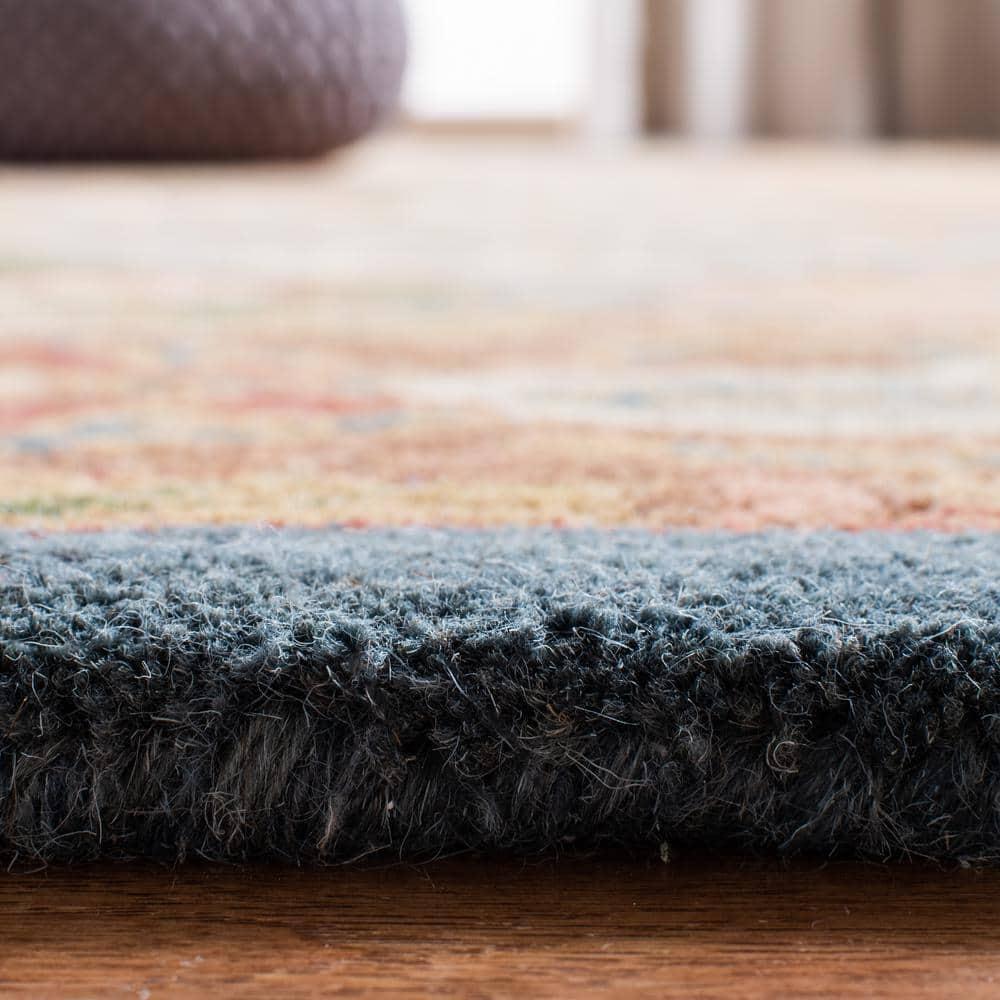 SAFAVIEH Heritage Alfombra Tradicional de Lana Abbey, Verde/rojo, 9' x 12'