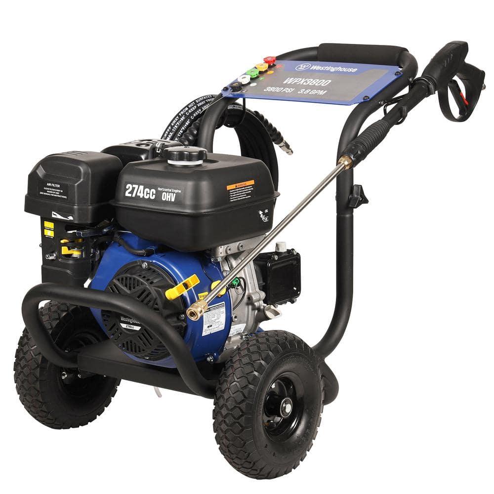 Westinghouse 3800-PSI 3.6-GPM Gas Pressure Washer, Heavy Duty, 5 Nozzles, Soap Tank