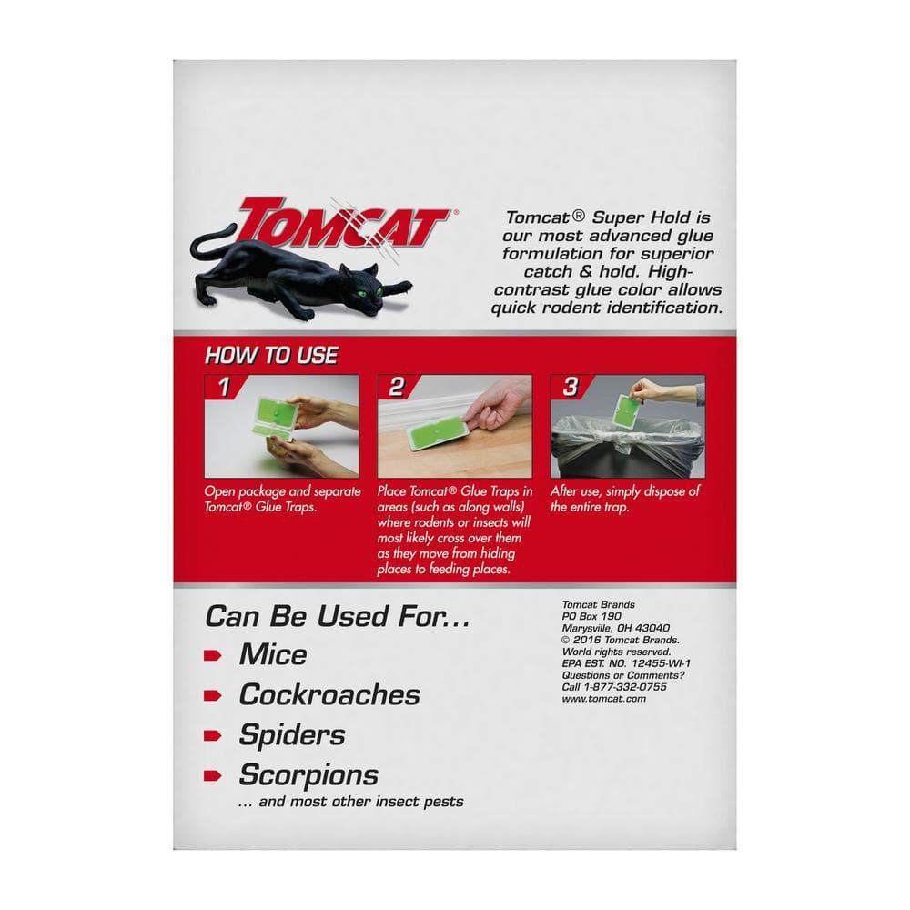 Tomcat Super Hold Glue Traps Mouse Size, Ready-To-Use, 4 Traps