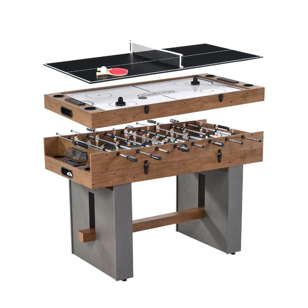 Barrington Billiards Company Barrington Urban Collection 54” 3-in-1 Combination Table includes  Air Hockey, Foosball, And Table Tennis