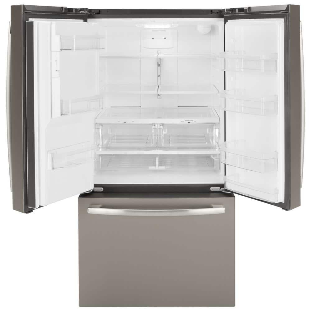 GE Appliances 25.5 Cubic Feet Energy Star Smudge-Resistant French Door Refrigerator with Water and Ice Dispenser