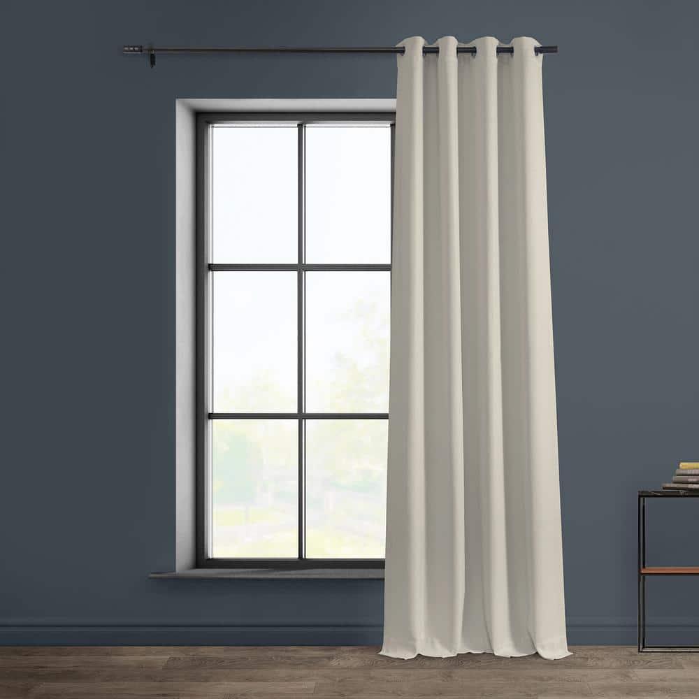 HPD Half Price Drapes Birch Grommet Faux Linen Room Darkening Curtains for Bedroom & Living Room Curtains (1 Panel), Door & Window Curtains 84 inches long, Grommet Curtains & drapes, 50W X 84L