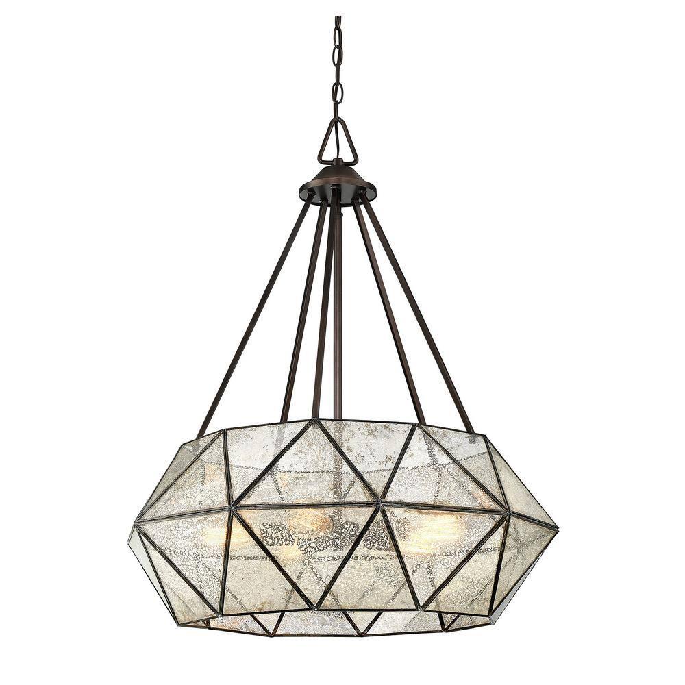 Savoy House Tartan 5 - Light Pendant in  Oiled Burnished Bronze
