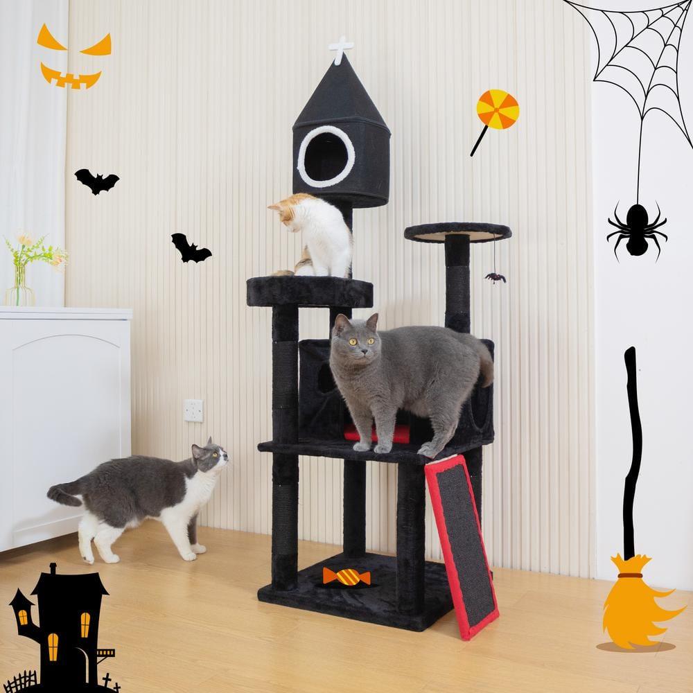 Tucker Murphy Pet™ Geilich Gothic 64'' H Cat Tree Tower with Coffin Bed