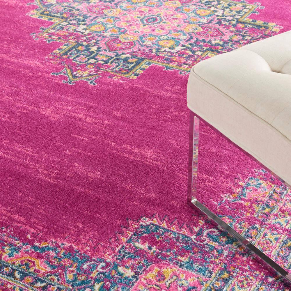 Nourison Passion Medallion Bohemian Indoor Rug Fuchsia 9' x 12'