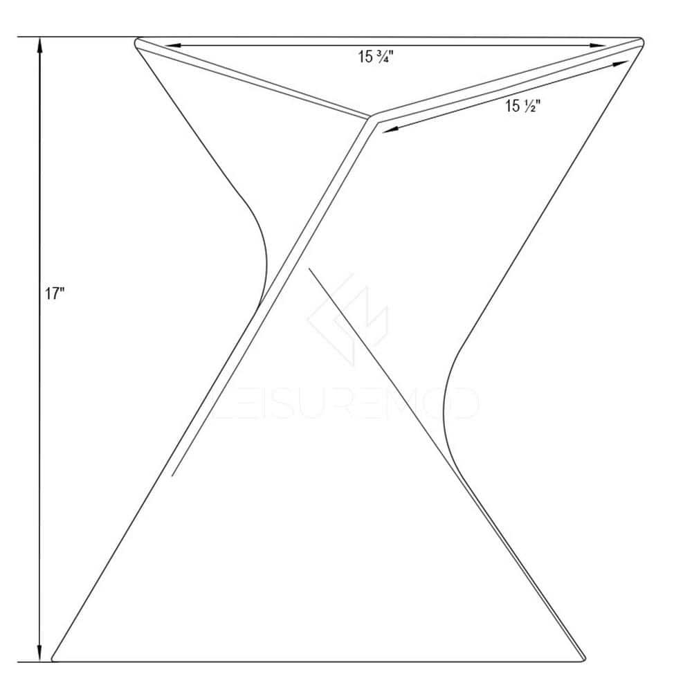 LeisureMod Randolph Triangular Side Table