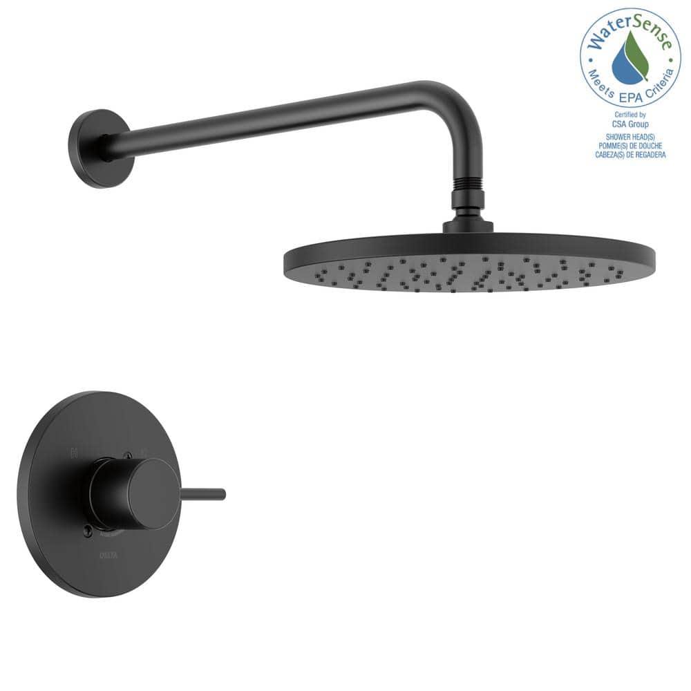 Modern Raincan Round Single-Function Shower Faucet Set, Valve Trim Kit, Rainfall Shower Head
