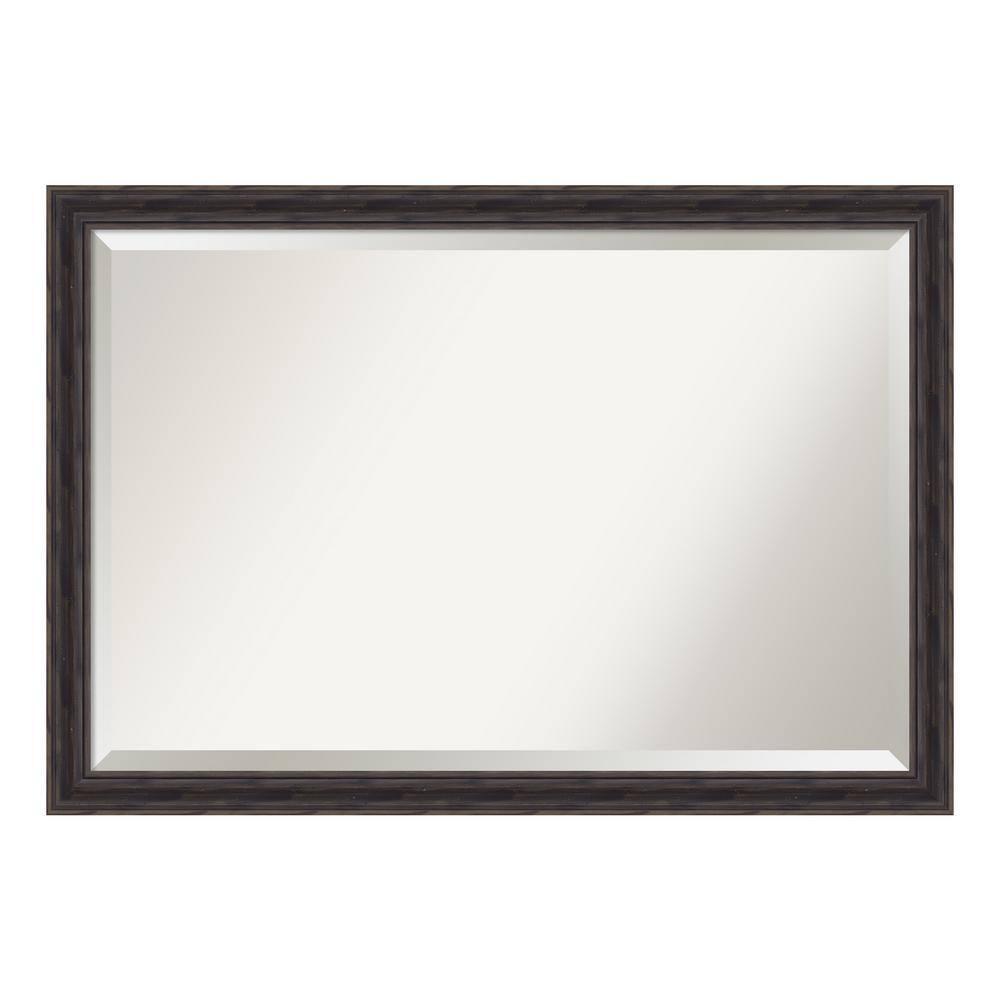 Amanti Art Bathroom Mirror Extra Large, Narrow Rustic Pine 39 x 27-inch - 27.38 x 39.38 x 0.751 inches deep