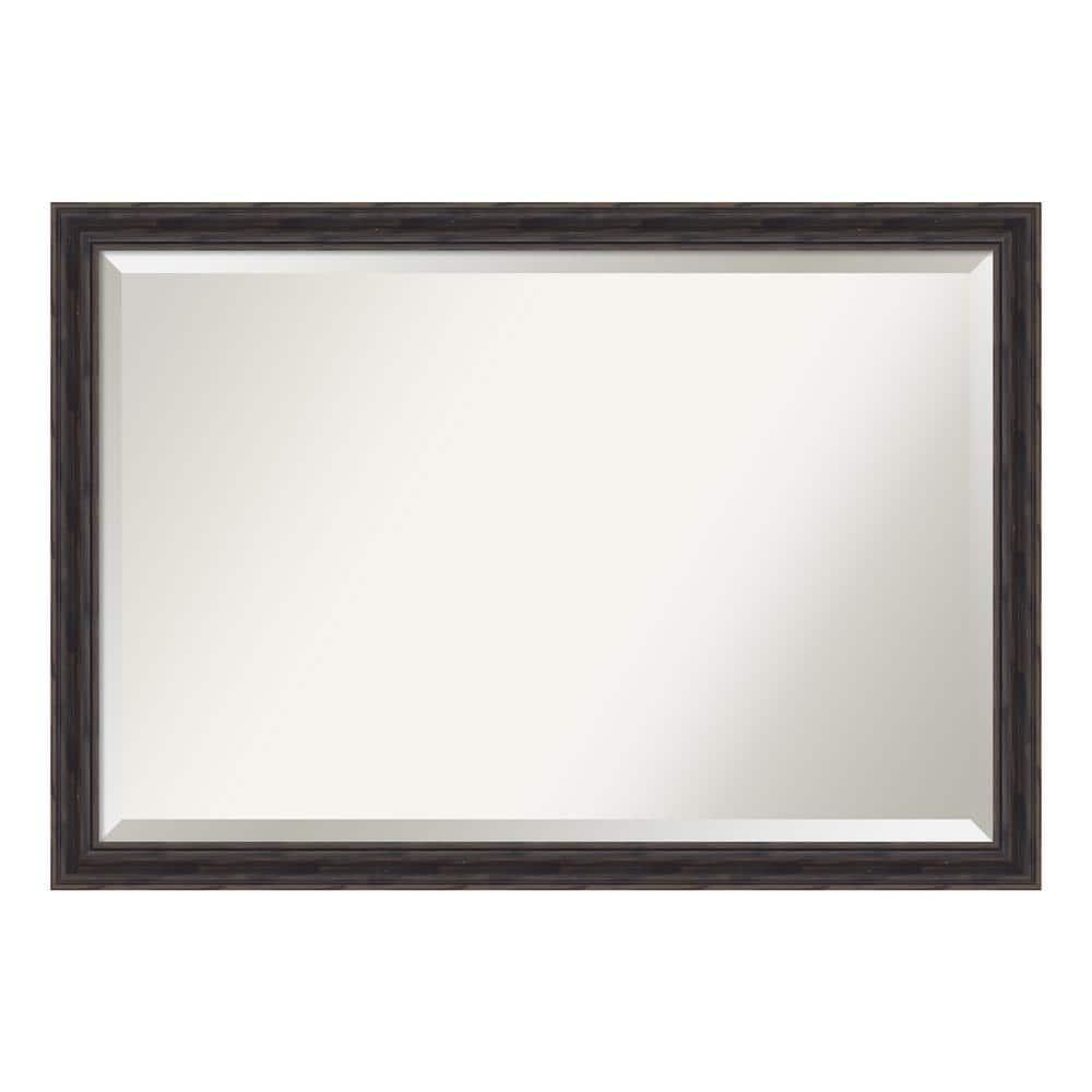 Amanti Art Bathroom Mirror Extra Large, Narrow Rustic Pine 39 x 27-inch - 27.38 x 39.38 x 0.751 inches deep