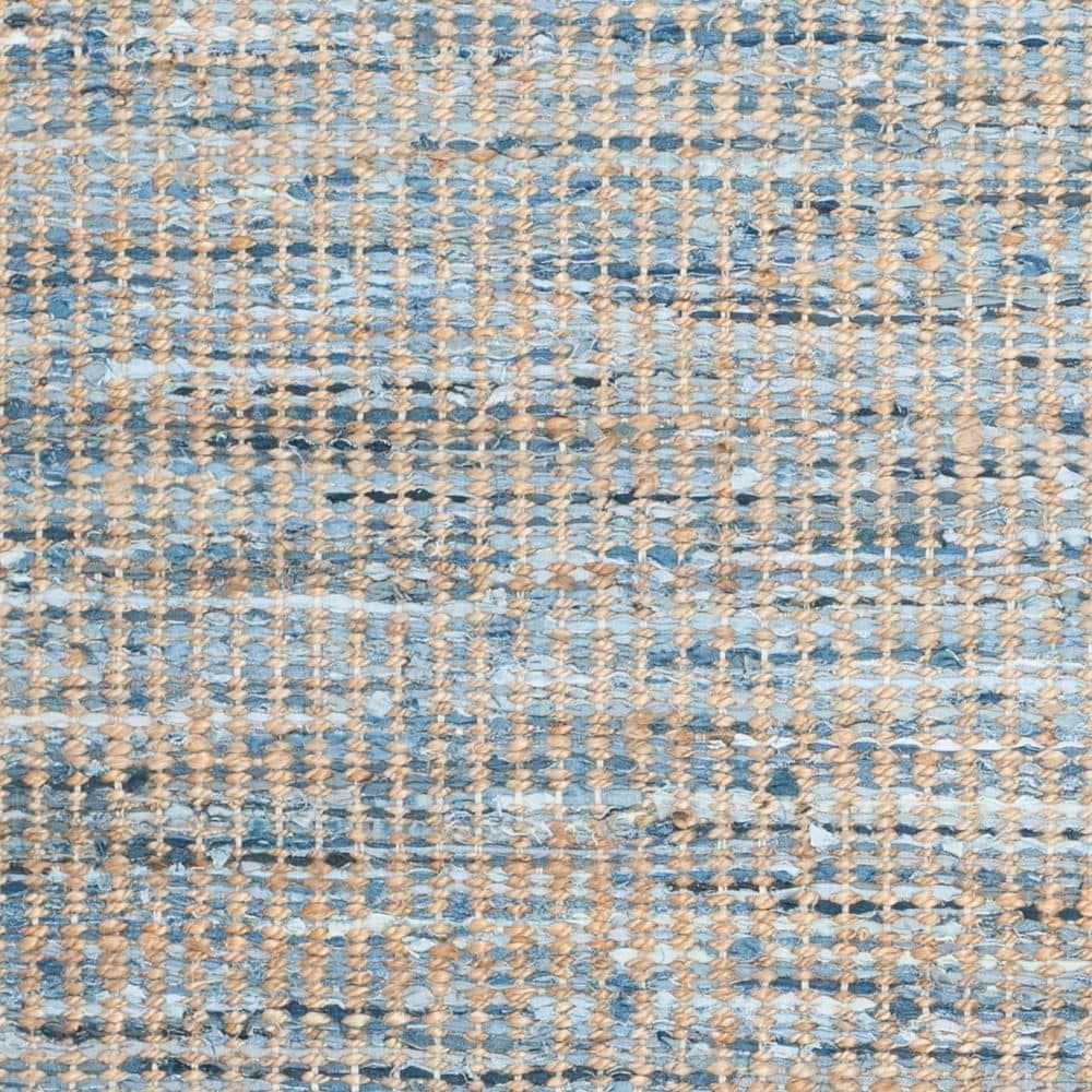 Cape Cod CAP352 Hand Woven Area Rug - Natural/Blue - 8'x8' - Safavieh.