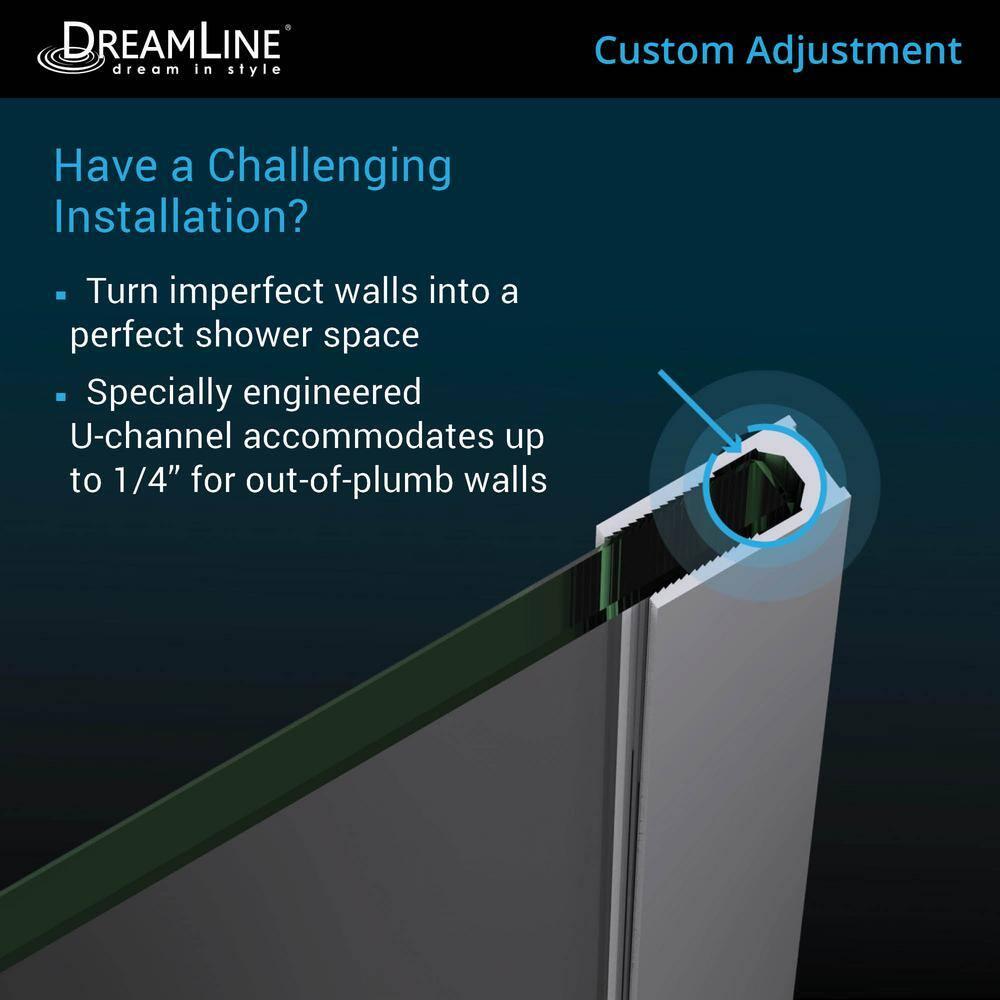 DreamLine Prism 34 1/8 in. x 72 in. Frameless Neo-Angle Pivot Shower Enclosure