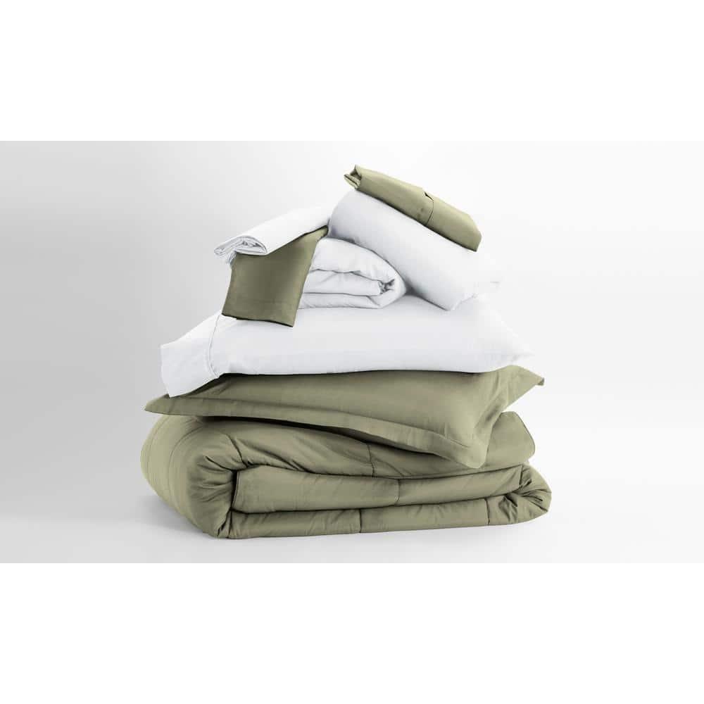 IEnjoy Home Simply Soft 8 Piece Microfiber Complete Bedding Set