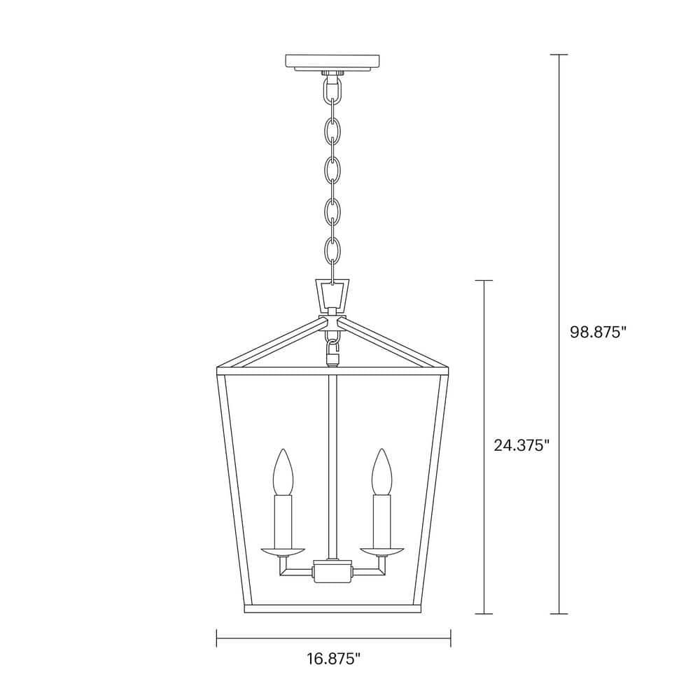 Gala Pendant Light - Black / 14"W