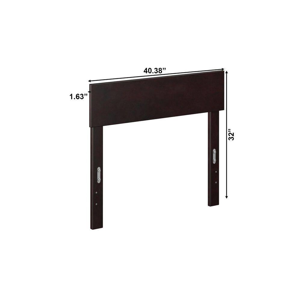 Twin Boston Headboard Espresso - AFI: Solid Wood, Sleek Finish, Adjustable Height