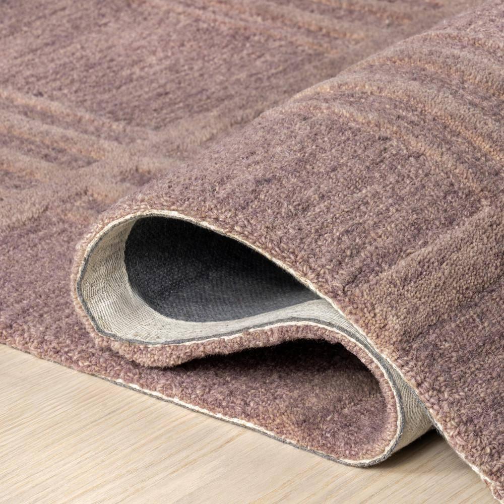 Mallory Plaid Wool Area Rug, 4' x 6', Mallory Mauve