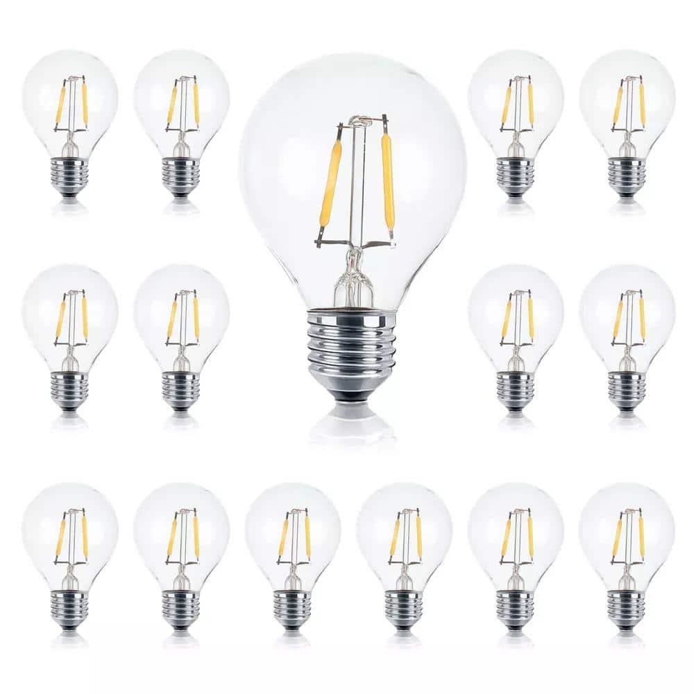 Brightech Ambience Pro 15pk 1-Watt 2700K G40 Dimmable E17 LED Vintage Edison LED Light Bulbs
