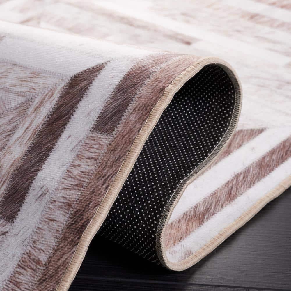 Faux Hide FAH549 Power Loomed Machine Washable Area Rug - Beige/Brown - 8'x10' - Safavieh.
