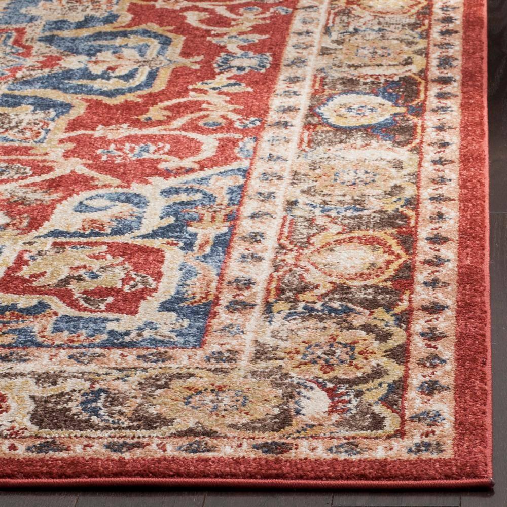 SAFAVIEH Bijar Jules Oriental Area Rug, Red/Royal, 4' x 6'