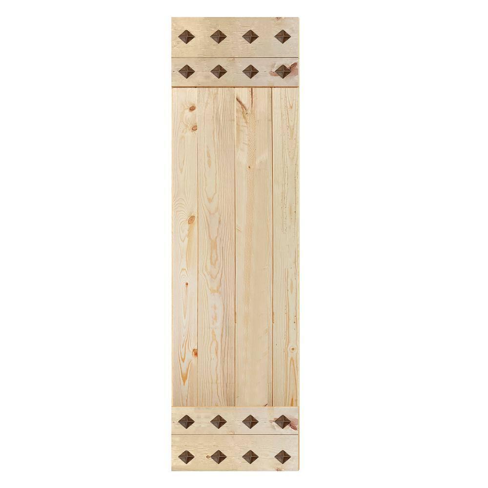 IsLife 84'' Solid Wood Paneled Matte without Installation Hardware Kit Barn Door