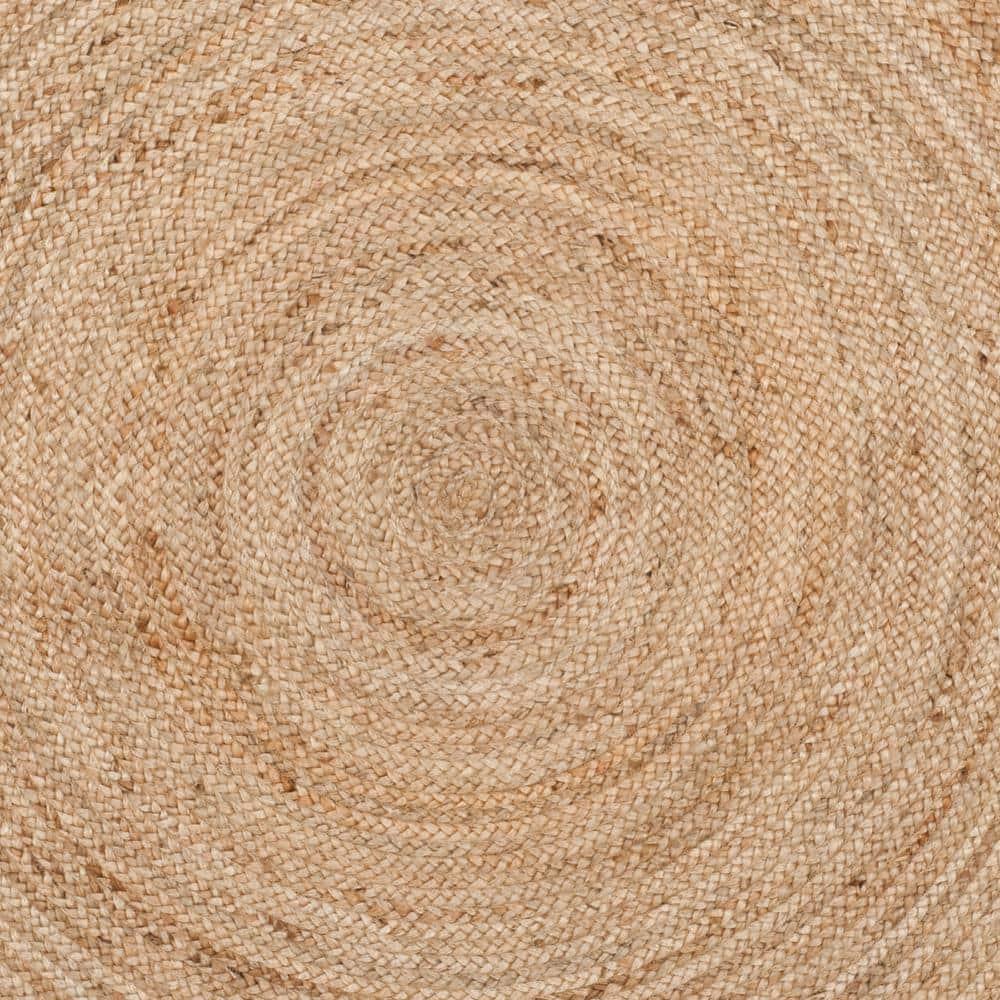 Natural Fiber NFB305 Hand Woven Area Rug - Natural - 5' round - Safavieh.